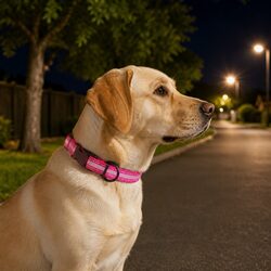 Durable Heavy Duty Reflective Dog Collar with Lock Buckle