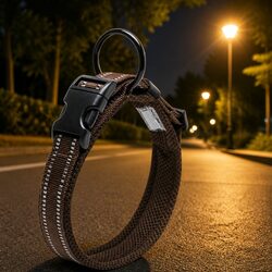 Durable Reflective Dog Collar with Safety Lock Clip XS