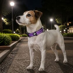 Durable Reflective Dog Collar with Safety Lock and O Ring