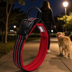 Durable Reflective Dog Collar with Locking Clip