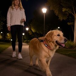 Durable Orange Reflective Dog Collar with Safety Lock Clip
