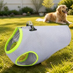 Durable Dog Cooling Vest in Yellow for Summer Comfort