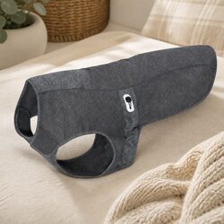 Premium Antibacterial Charcoal Dog Winter Coat 2XS