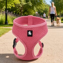 Premium Pink Large Dog Harness with Steel D Ring