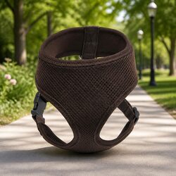 Dog Harness XS Brown Steel D Ring Lightweight Breathable Mesh Adjustable Chest