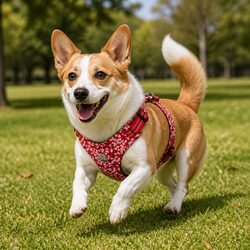 Floral Design Dog Harness with Adjustable Straps
