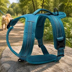 Reflective No-Pull Dog Harness for Large Breeds in Blue