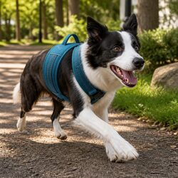 Sports No Pull Dog Harness Reflective Heavy Duty Medium Large XL Blue