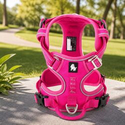 Premium No Pull Dog Harness Adjustable Pink Small