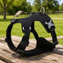 Durable Black 2XS Tactical Dog Harness for Training