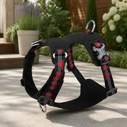 Durable No Pull Dog Harness XL in Black for Active Pets