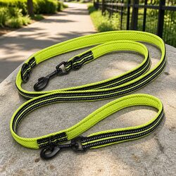 Multi-Function Dog Lead Yellow Medium 135cm 175cm Training Exercise Leash