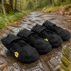 Durable Weatherproof Dog Booties with Secure Fit