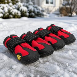 Weatherproof Dog Boots with Velcro Straps - Pack of 4