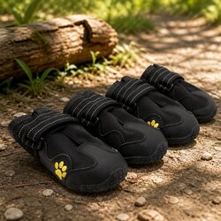 Durable Weatherproof Dog Booties with Reflectors
