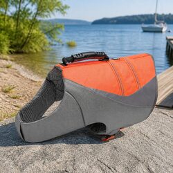 Reflective Orange Dog Life Jacket 2XS for Safety