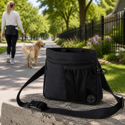 Training Treat Pouch Double Compartment Belt Attachment Storage Bag for Dogs