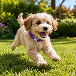Purple XS Dog Collar for Active Puppies with Reflective Lead