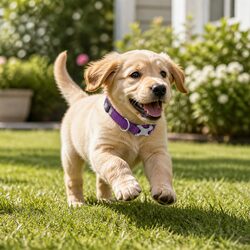 XL Purple Reflective Dog Collar for Active Pets