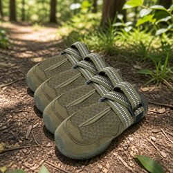 Weatherproof Dog Shoes with Reflective Straps