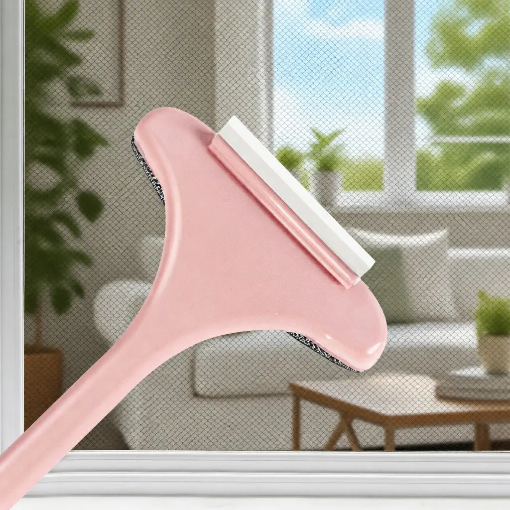 Double Sided Window Cleaner Brush in Pink