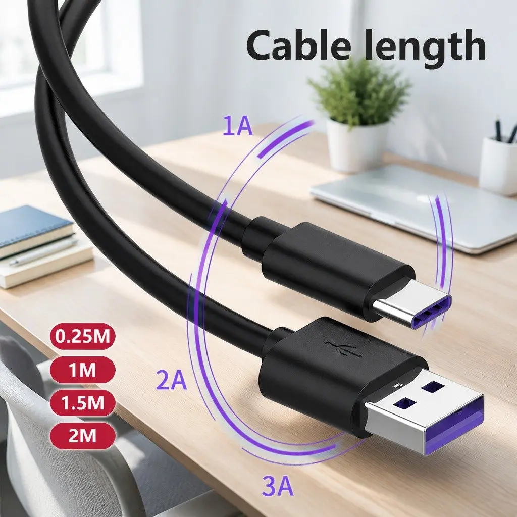 USB-C Cable Nylon 1.5m Black