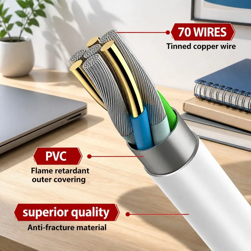 USB-C Cable Nylon 1.5m Black