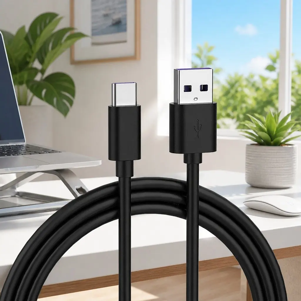 USB-C Cable Nylon 0.25 to 3m Black or White