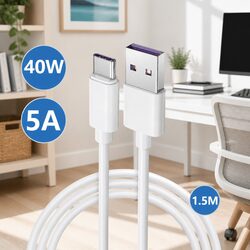 USB Type-C Fast Charging Cable 40W Power Cord for Mobile Devices