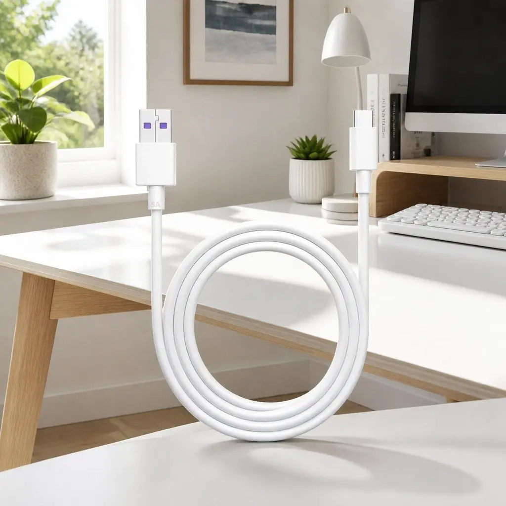 USB to USB-C Cable Nylon 1.5m Black