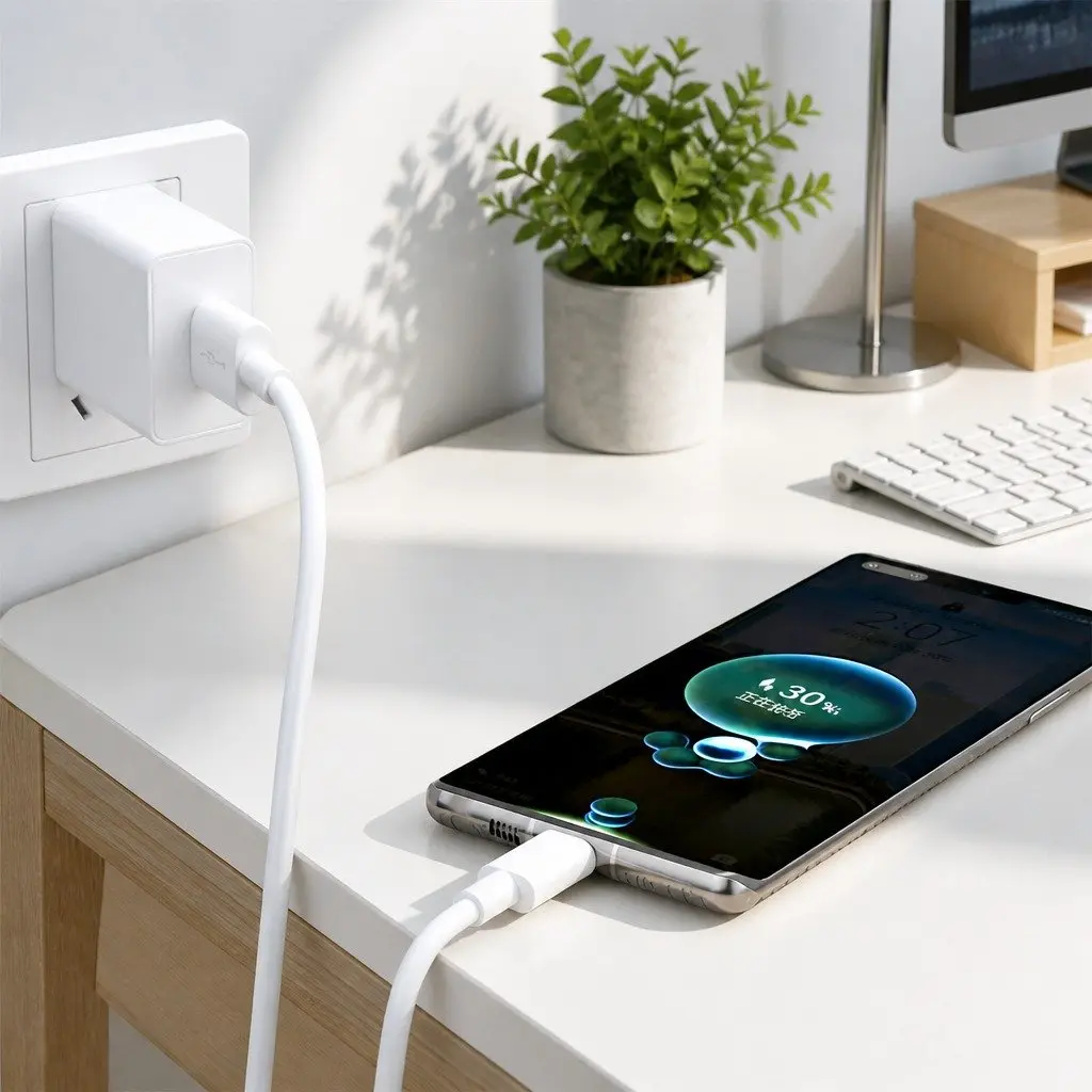 USB to USB-C Cable Nylon 1.5m Black