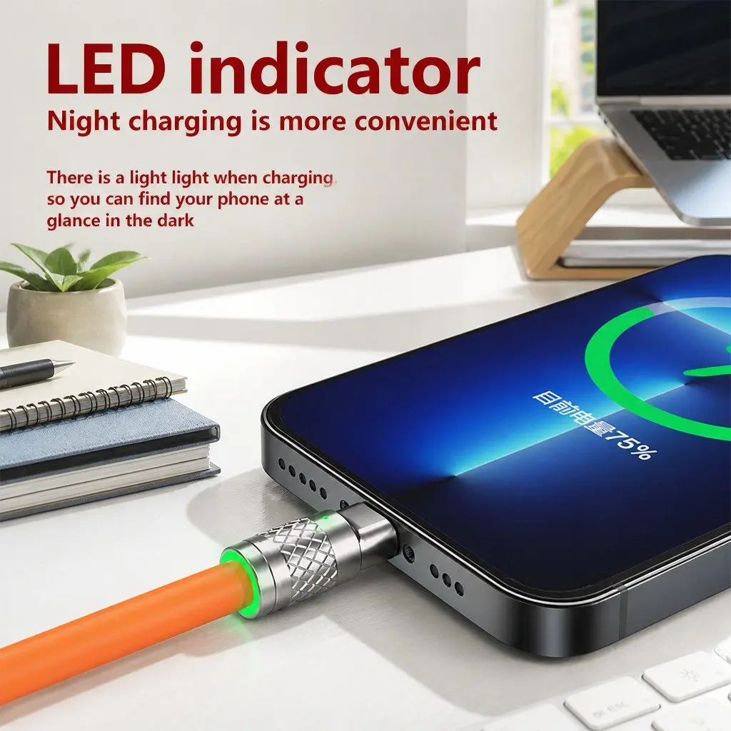 3-in-1 USB Charging Cable TPE 1.2m Green