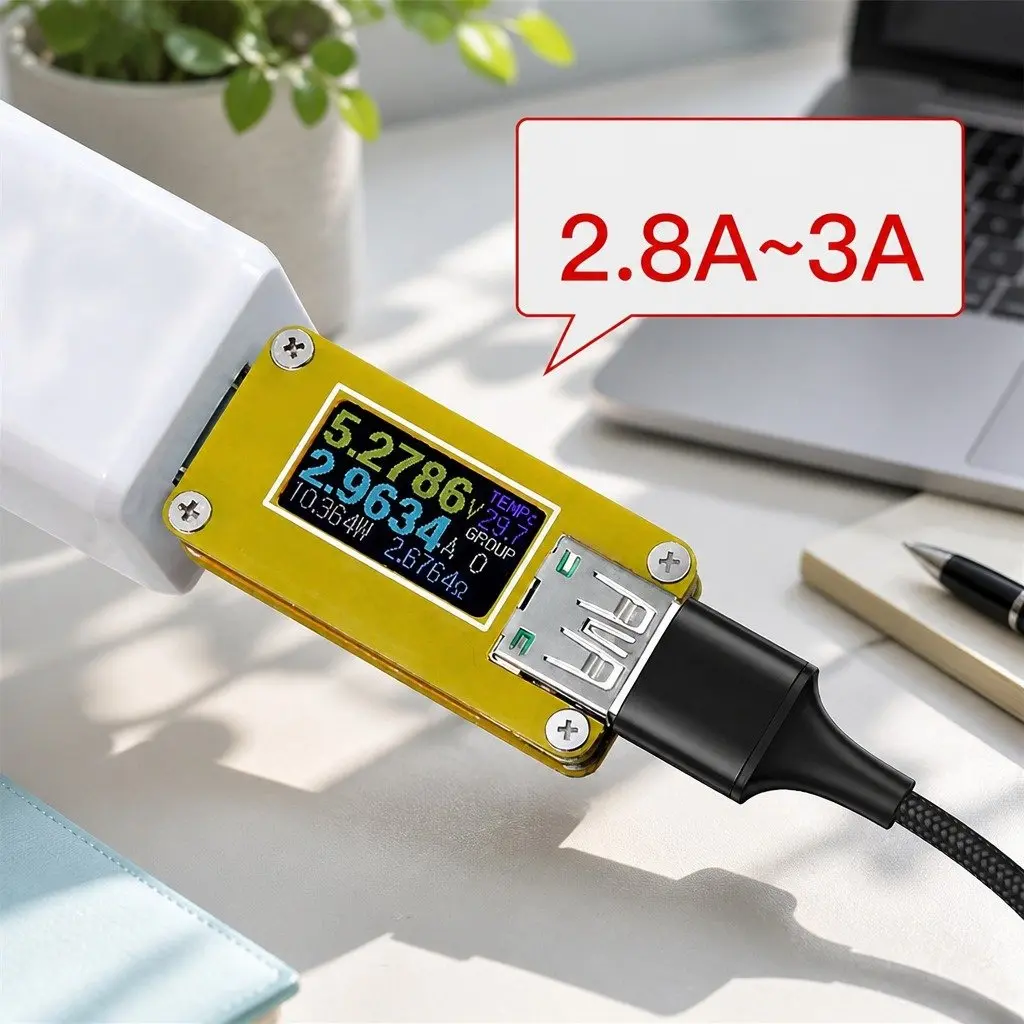 4-in-1 Charging Cable Nylon Woven 3.3mm Colorful
