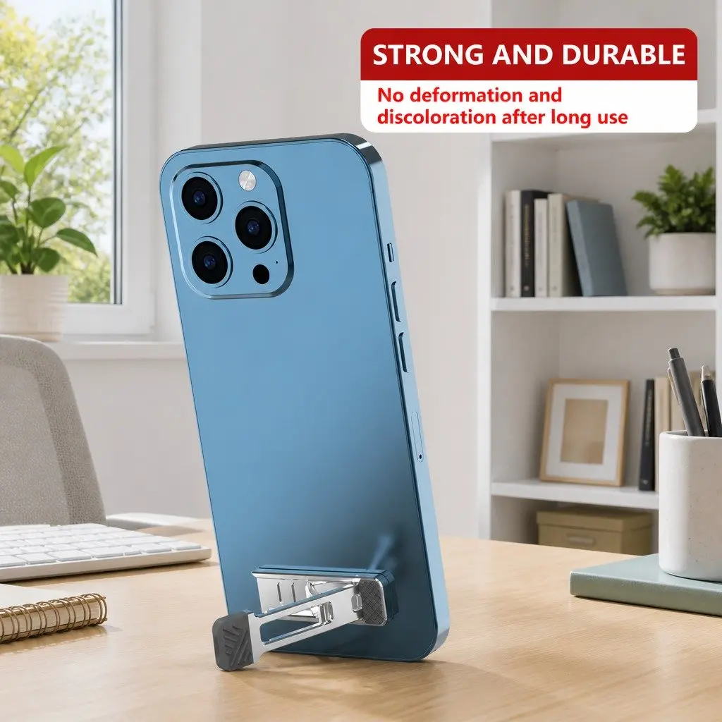 Portable Folding Metal Phone Holder Multi-Function Adjustable Mobile Stand