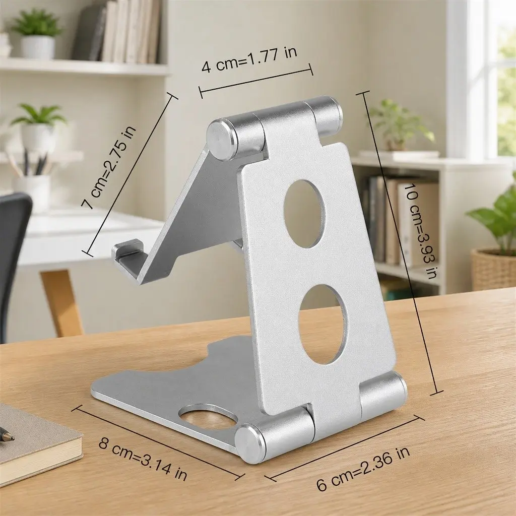 Phone Holder Aluminum Alloy 10X8X6cm Red