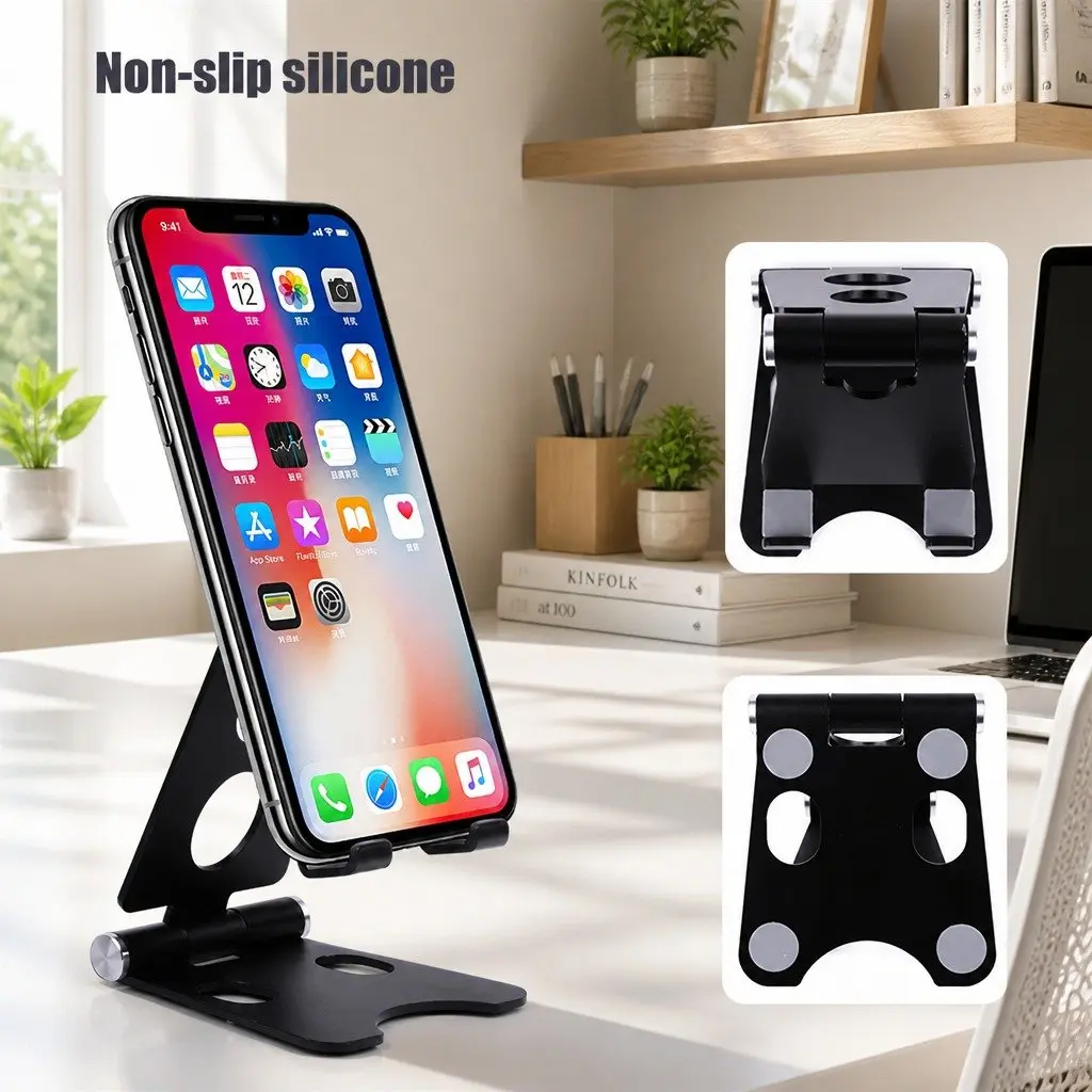 Phone Holder Aluminum Alloy 10X8X6cm Red