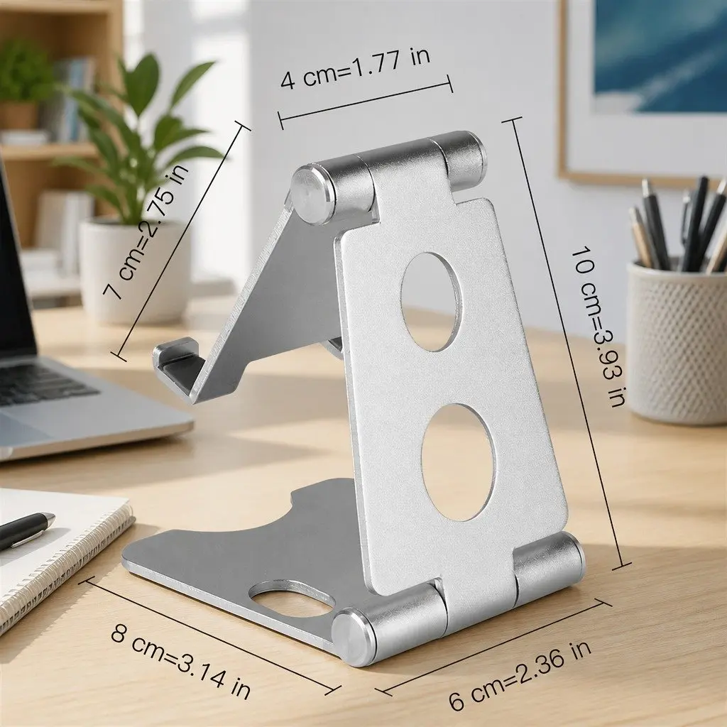 Mobile Phone Holder Portable Adjustable Metal Folding Multi-Function Stand