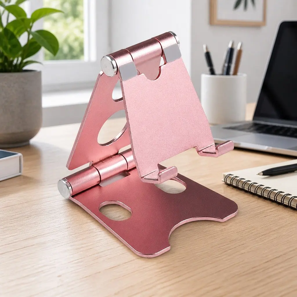 Mobile Phone Holder Portable Adjustable Metal Folding Multi-Function Stand