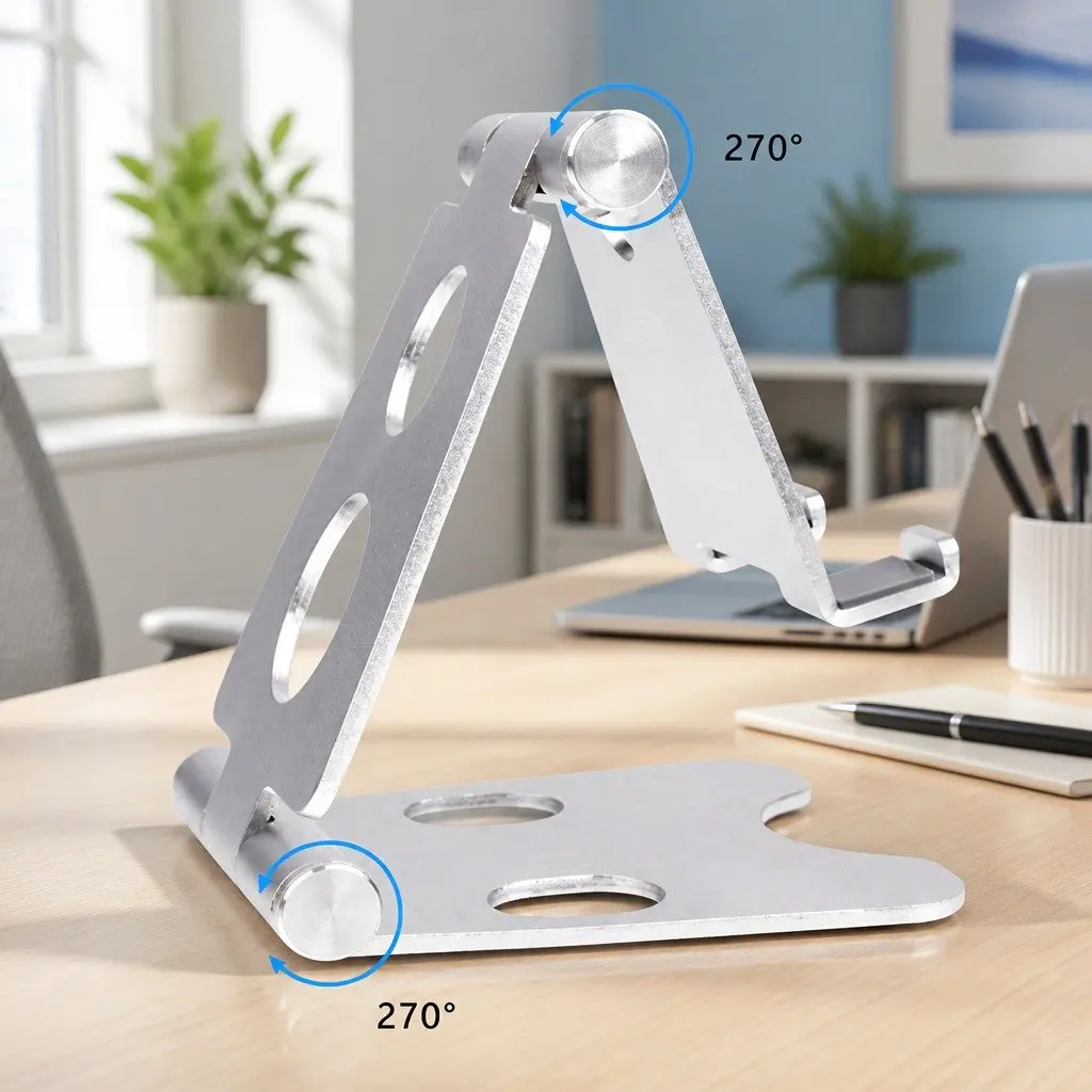 Mobile Phone Holder Portable Adjustable Metal Folding Multi-Function Stand