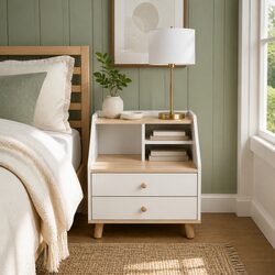 Stylish Nordic Bedside Table with Storage Drawers