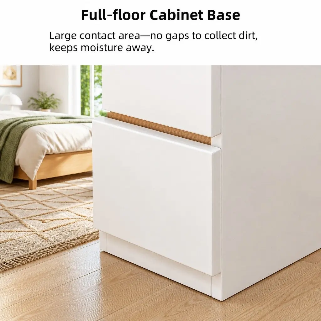 Nightstand Wood 45 x 40 x 60 cm Warm White