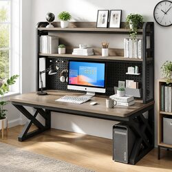Computer Desk Workstation Study Writing Laptop Table Office Home 120x60x170cm