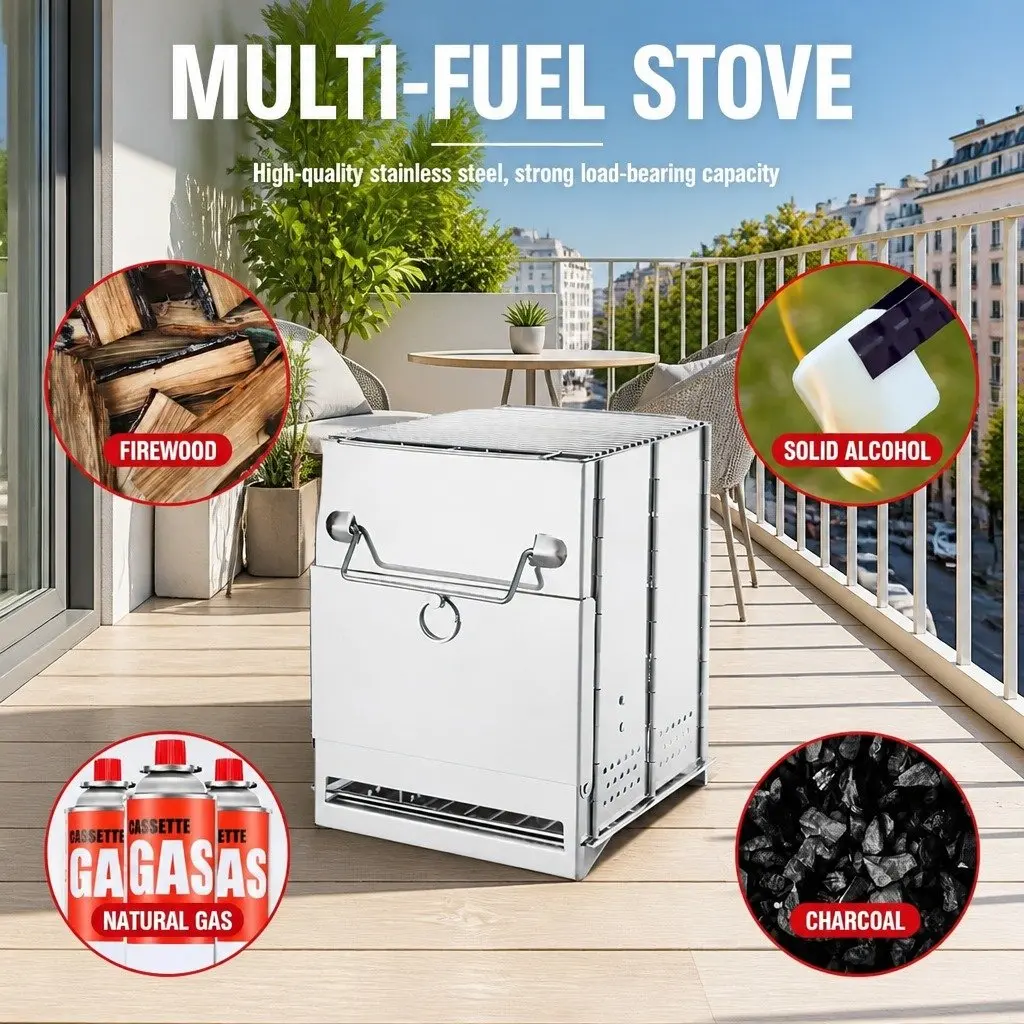 Portable Folding Charcoal BBQ Stove
