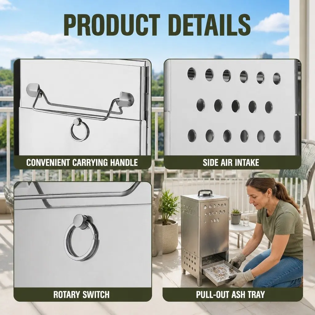 Portable Folding Charcoal BBQ Stove