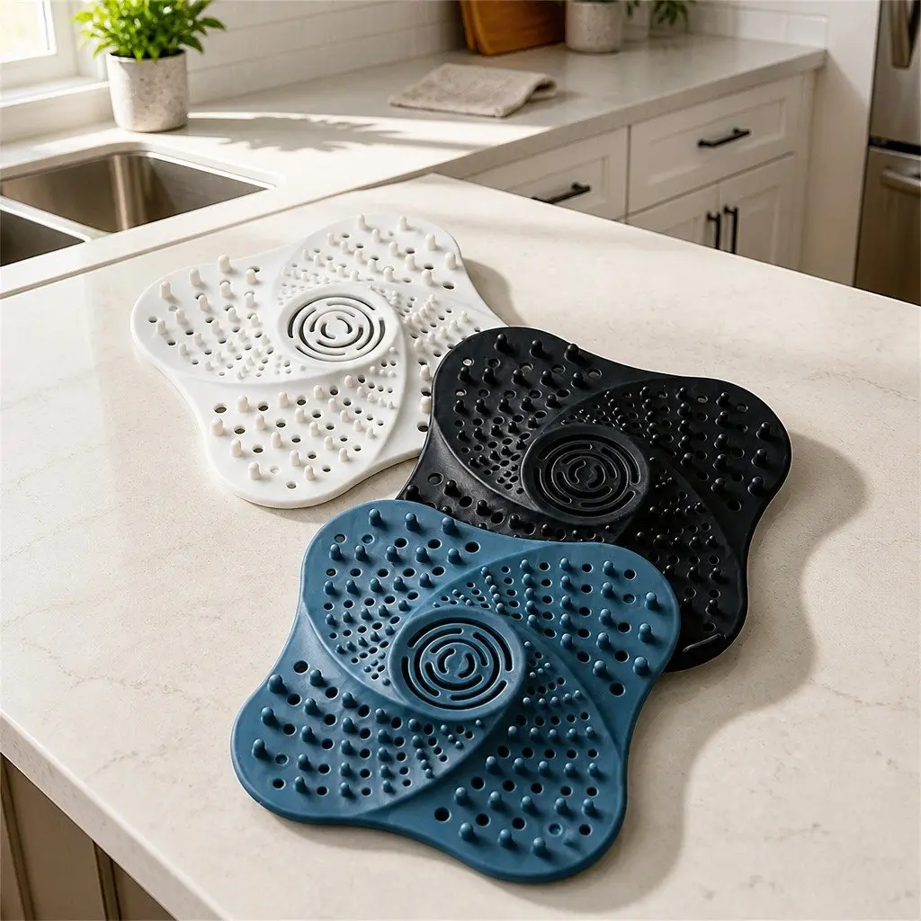 Silicone Drain Cover Kitchen Sink Toilet Black 13cm Odor Proof Anti Blocking Filter
