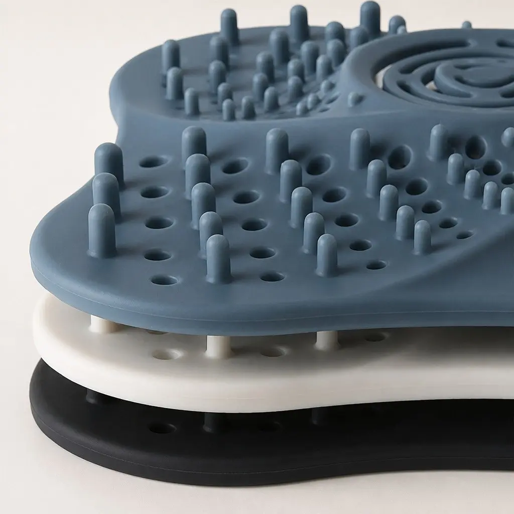 Silicone Drain Cover Kitchen Sink Filter 13cm X 13cm Blue