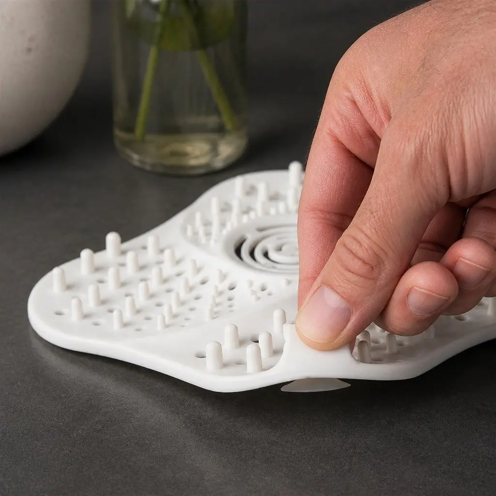 Silicone Drain Cover Kitchen Sink Toilet Filter 13cm White