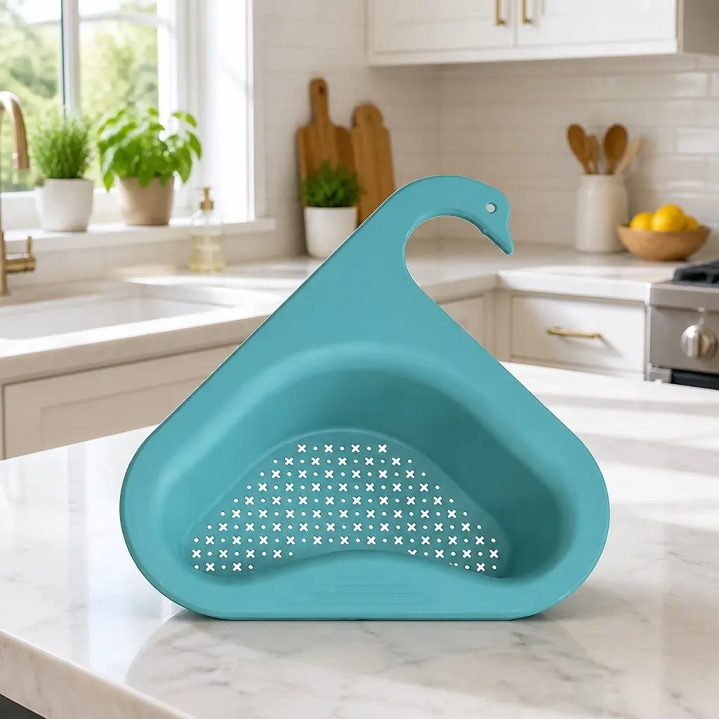 Kitchen Sink Drain Basket PP Material Blue