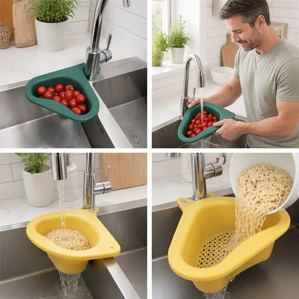 Kitchen Sink Drain Basket PP Material Blue
