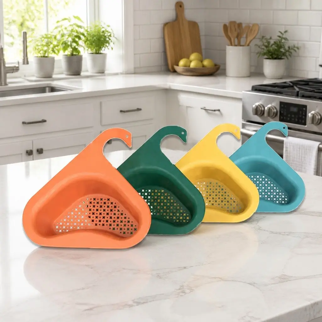 Kitchen Sink Drain Basket PP Material Blue